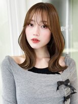 レア 表参道(L'ea)&nbsp;ホワイトグレージュミニウルフデジタルパーマチェリーブラウン