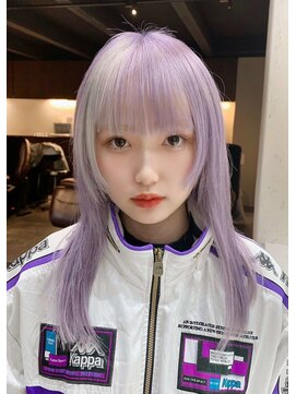 ディーン 岡崎店(DEAN) ラベンダーミルクティー姫カットレイヤー段カットクラゲヘアー