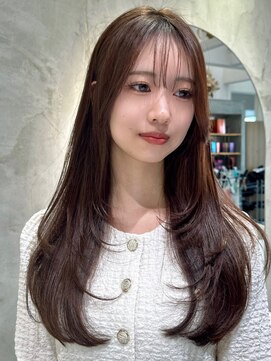 ロンドネートゥル 新潟(Lond naitre) 新潟／万代／髪質改善／レイヤー／顔まわり／ブラウンカラー