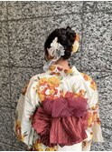浴衣着付け+ヘアセット