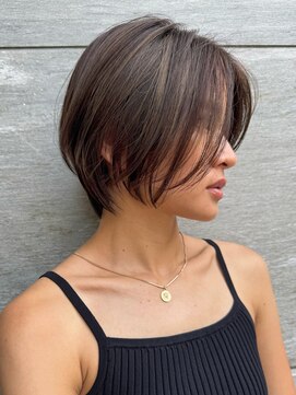 トルネード(TORNADO) 外国人風前下がりショートボブフラットフレーム n7.9.13