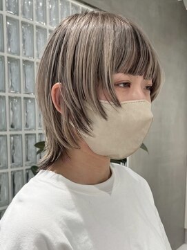 テクネ 天神大名(techne) 天神大名顔周りレイヤーカットミディアムボブタッセルボブパーマ