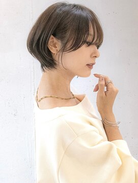 センスヘア(SENSE Hair) ショートボブ/小顔カット/耳掛けショート/グレージュカラー