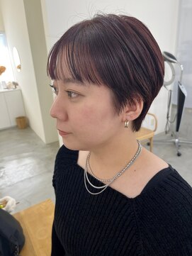 オンド(onde) すっきりショート　レッドブラウンカラー