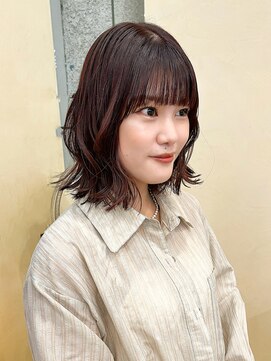 スニュウ(snuw) 【snuw_ayano】ラベンダーカラー/ワインレッド/長めボブ