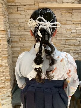 アロマ ヘアー ルーム 新宿店(AROMA hair room) 成人式/卒業式セット☆編み込みアレンジ/シニヨン/和装/袴/上品