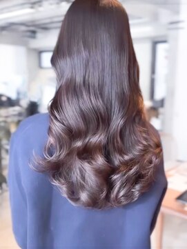 レノラ 本町(LENORA) 美髪ミディアムレイヤーカットデジタルパーマチェリーブラウン