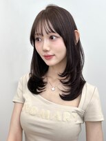 ガーデントウキョウ(GARDEN Tokyo)&nbsp;レイヤー/ミディアムヘア/透明感カラー/小顔バング