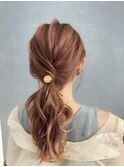 【大分市】大人可愛いルーズポニーアレンジ