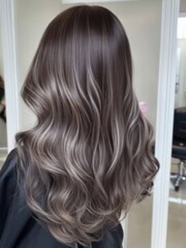 メル バイ ヘアサロン ニド(mer..by hair salon Nido) 大人透明感ハイライト×波巻きロング