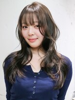 アルバム 池袋(ALBUM)&nbsp;前髪カット顔周りレイヤー韓国ヘアロング_F1453