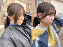 ミリ(mm)の雰囲気（大切な前髪と顔まわりカットは繊細に作ります/小顔矯正カット）