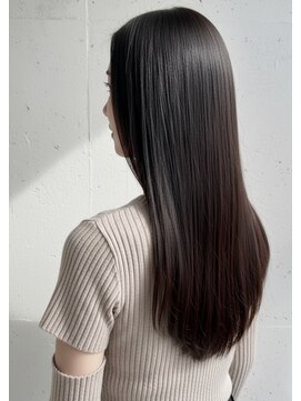 ビーポッシュ ジャスパー店(Be Posh) 髪質改善カラーくびれ巻き髪ロングヘア透明グレージュ夏カラー