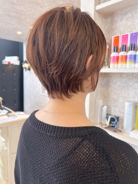 キャアリー(Caary) 福山市美容院Caaryショートヘア夏ショートオレンジカラー