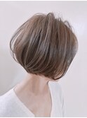 丸みショートボブ♪大人可愛い20代30代40代前下がりショートボブ