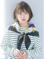 【GARDEN西川】大人可愛い・斜めバングブランジュショートボブ