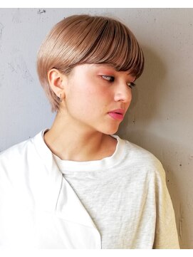 アイミーマイン(I ME MINE) 小顔丸みショート×サンドベージュ