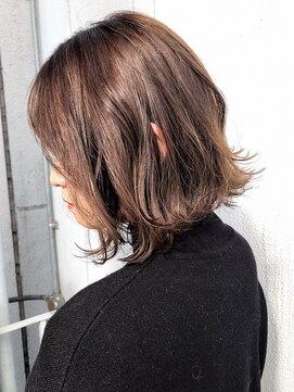 アルバム 渋谷パルコ(ALBUM) ラベンダーアッシュ_厚めバングローライトスリークボブ_ba281793