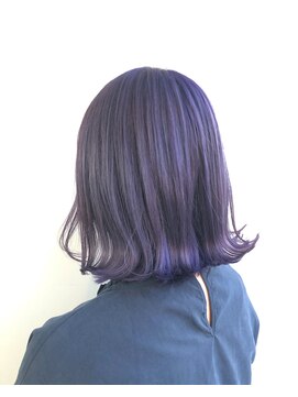 ヘアメイク オブジェ(hair make objet) 韓国アイドルスタイル　パープル