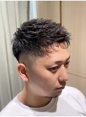 2ブロック アップバングショート / フェードカット