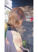 ナチュラルハイトーン×立体感カール×小顔ミディ×ボブパーマ