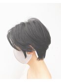 ハンサムショート/ショートボブ/小顔補正カット/ウザバング