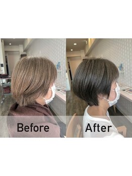 【脱白髪染めならLipuにお任せ下さい♪】「染めた後も綺麗にキープしたい!!」そんな方にもオススメ♪