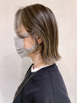 アイティーバイアルバム 下北沢店(IT by ALBUM) コントラストハイライト_ショコラベージュボブルフ_ba370371