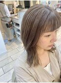 細かめハイライトで魅せる♪グレージュカラー♪