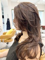 ファチュール(fAture.) ワンカール★ツヤ髪レイヤーカット前髪なしグレージュカラー