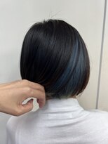 ヘアーサロン ナナン(Hair Salon nanan) アッシュカラー　インナーブルー