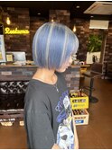 ペールブルー＋ホワイトメッシュ