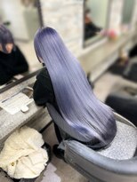 オズ 梅田店(OZ)&nbsp;ホワイトに落ちるブルーラベンダー/スーパーロング