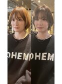 大人綺麗な小顔襟足スッキリショートボブ　30代40代50代 鹿児島