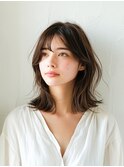 くびれヘア/外ハネ/ボブ/ミディアム