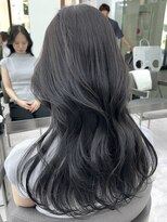 ビューブルー 亀戸錦糸町(VIEW BLUE)&nbsp;美髪カールブルーブラック韓国レイヤーロングセミディ2wayバング