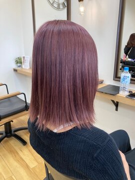 モーラ 鳳店(MOLLA) ブリーチ ピンクパープル 透明感カラー