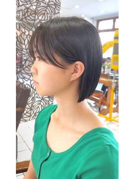 ヘアーアンドメイク サワ 上田本店(SAWA) 10代20代30代小顔切りっぱなしタッセルボブ