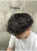 波巻きパーマ