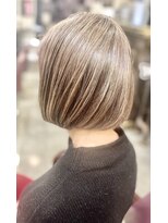 サーティエイト(38) オリーブマットカラー 大人仕立て ショートボブ/カット/髪質改善