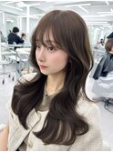 韓国ヘア 2wayバング レイヤーカット くびれヘア 顔周り/
