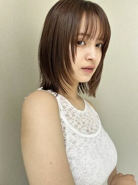 ノラギンザユー(NORA GINZA/U) レイヤーボブ外ハネボブぱっつんボブレイヤーパーマウルフボブ