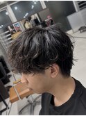 シャドウパーマラウンドマッシュフェザーパーマ