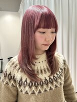 ビーハイブ 仙台駅前店(Behive)&nbsp;ピンクベージュ/ブリーチ/ミディアムセミロング/10代20代