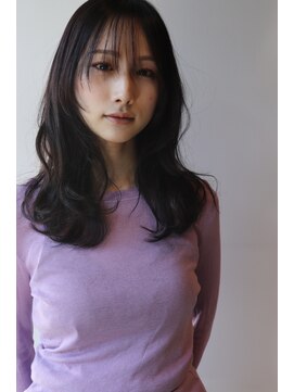 アンフェインド02(UNFEIGNED 02) 着物ヘア/ダークアッシュ/ミディアムレイヤーカット/伏見