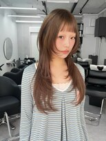 ハロ(Halo) 韓国レイヤーカット/ハッシュカット/ベージュカラー