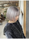 シルバーカラー/シルバーアッシュ/ダブルカラー/ブリーチ