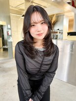 ユイマァル 岡山店(YUIMARL)&nbsp;岡山レイヤーカット20代30代顔周りカット髪質改善カラーブラウン