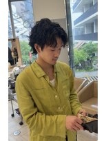 アヴァンス 広島本通店(AVANCE.) 刈らずに作るシャドウパーマ/センターパート/広島