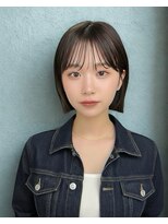 ロシェ 横浜店(loche)&nbsp;ナチュラルショート×縮毛矯正×ミルクブラウン横浜駅